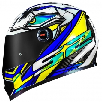 Capacete Ls2 Fechado  Classic Ff358 Xdron - Azul