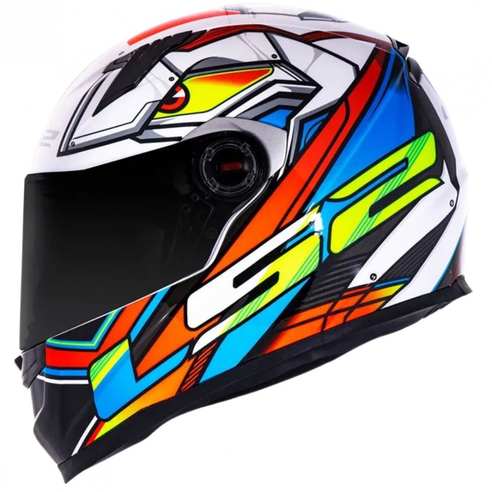 Capacete Ls2 Fechado  Classic Ff358 Xdron - Neon Laranja
