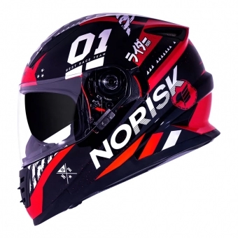 Capacete Norisk Fechado  Soul Advance Tokyo - Vermelho