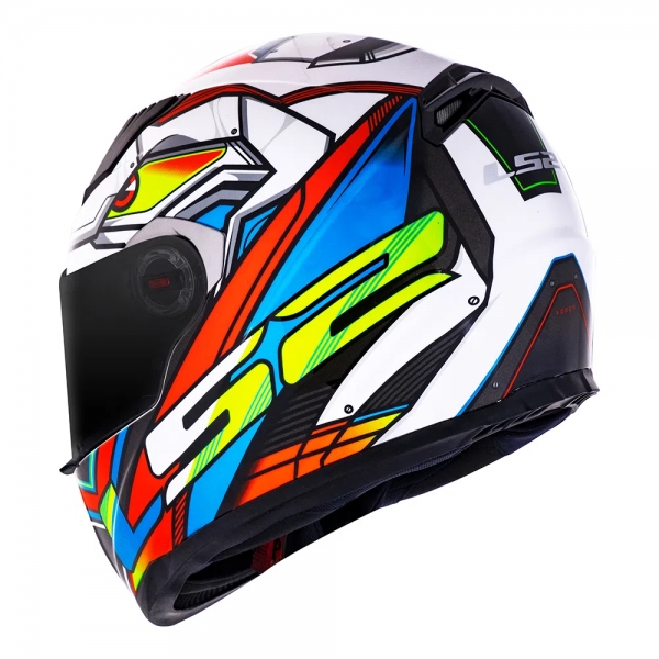 Capacete Ls2 Fechado  Classic Ff358 Xdron - Neon Laranja