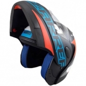 Capacete Taurus Articulado Zarref New Neon –Preto Fosco / Azul / Laranja