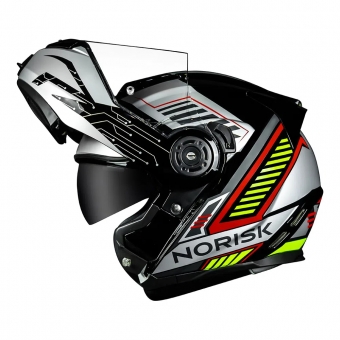 Capacete Norisk Articulado Com Óculos Solar Interno Route Ff345 Charge -  Cinza / Preto