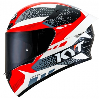 Capacete  Kyt Fechado Tt Course Gear - Preto  /  Vermelho