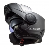 Capacete Ls2 Articulado Com Óculos Solar Interno Scope Monocolor - Cinza Fosco Titanium