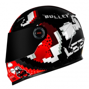 Capacete Ls2 Fechado Classic Ff358 Bullet -  Vermelho