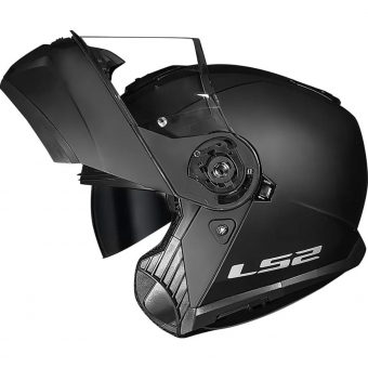 Capacete Ls2 Articulado Com Óculos Solar Interno Strobe Ii Monocolor -  Preto Fosco