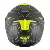 Capacete Givi Articulado  X21 Shiver Escamoteavel Robocop C/ Óculos - PRETO / TITANIUM / AMARELO FOSCO