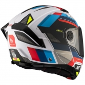 Capacete Mt Atom 2 Articulado Com Óculos Solar Interno Bast A0 Perolizado Branco / Azul / Vermelho