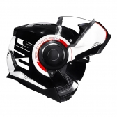 Capacete Ls2 Articulado Com Óculos Solar Interno Scope Arch -  Branco/Vermelho