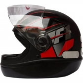 Capacete Taurus Fechado Fórmula 1r Neo  - Preto Fosco / Vermelho