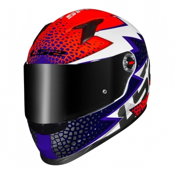 Capacete Ls2 Fechado Classic Ff358 Speedy - Roxo / Laranja