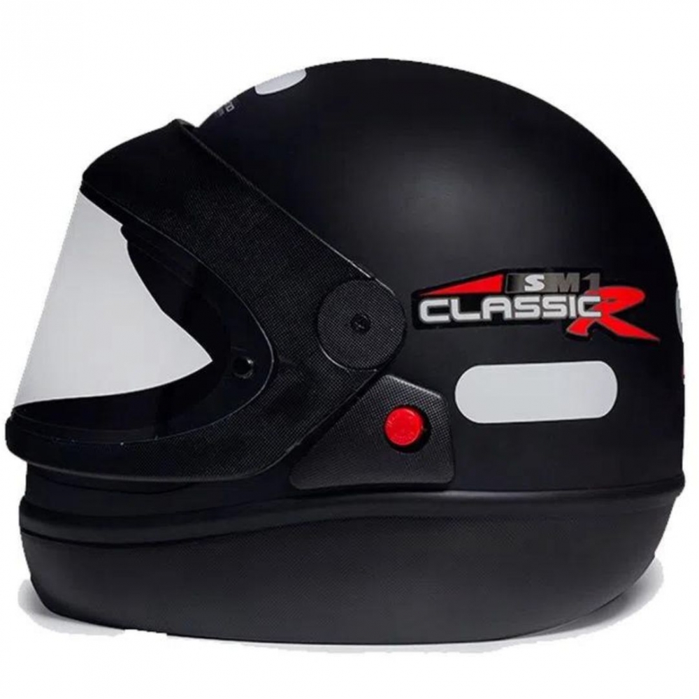 Capacete Taurus Fechado  San Marino Classic - Preto Fosco