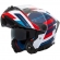 Capacete Mt Atom 2 Articulado Com Óculos Solar Interno Alkaline F0 Red Blue Gloss – Azul / Branco / Vermelho Brilho