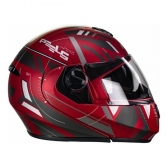 Capacete Peels Articulado Com Óculos Solar Interno Urban U-Rb2 Dynamic – Vermelho Fosco / Grafite